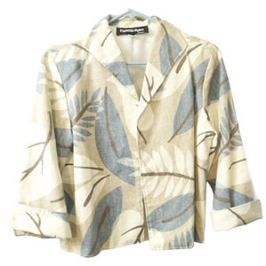 Vintage Painted Pony Linen Blend Blazer Jacket